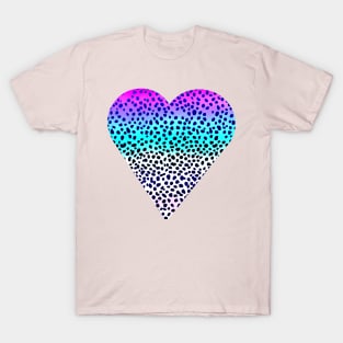 Bright Colorful Leopard Heart T-Shirt